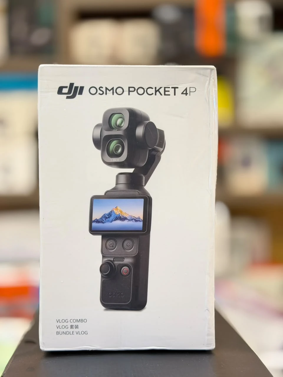 Sealed DJI Osmo Pocket 4P Vlog Combo retail box in EMOS IT SERVICES stock