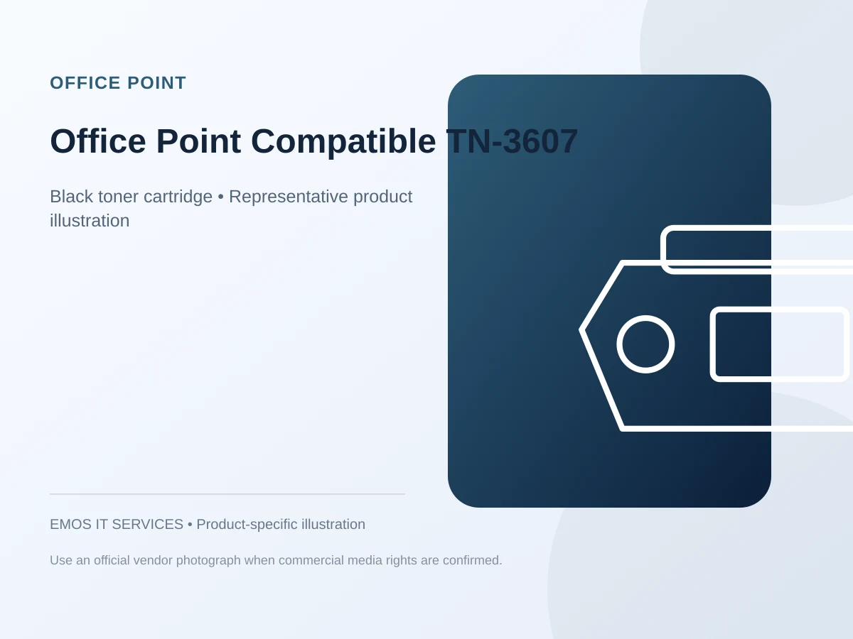 Representative illustration of an Office Point compatible TN-3607 black toner cartridge