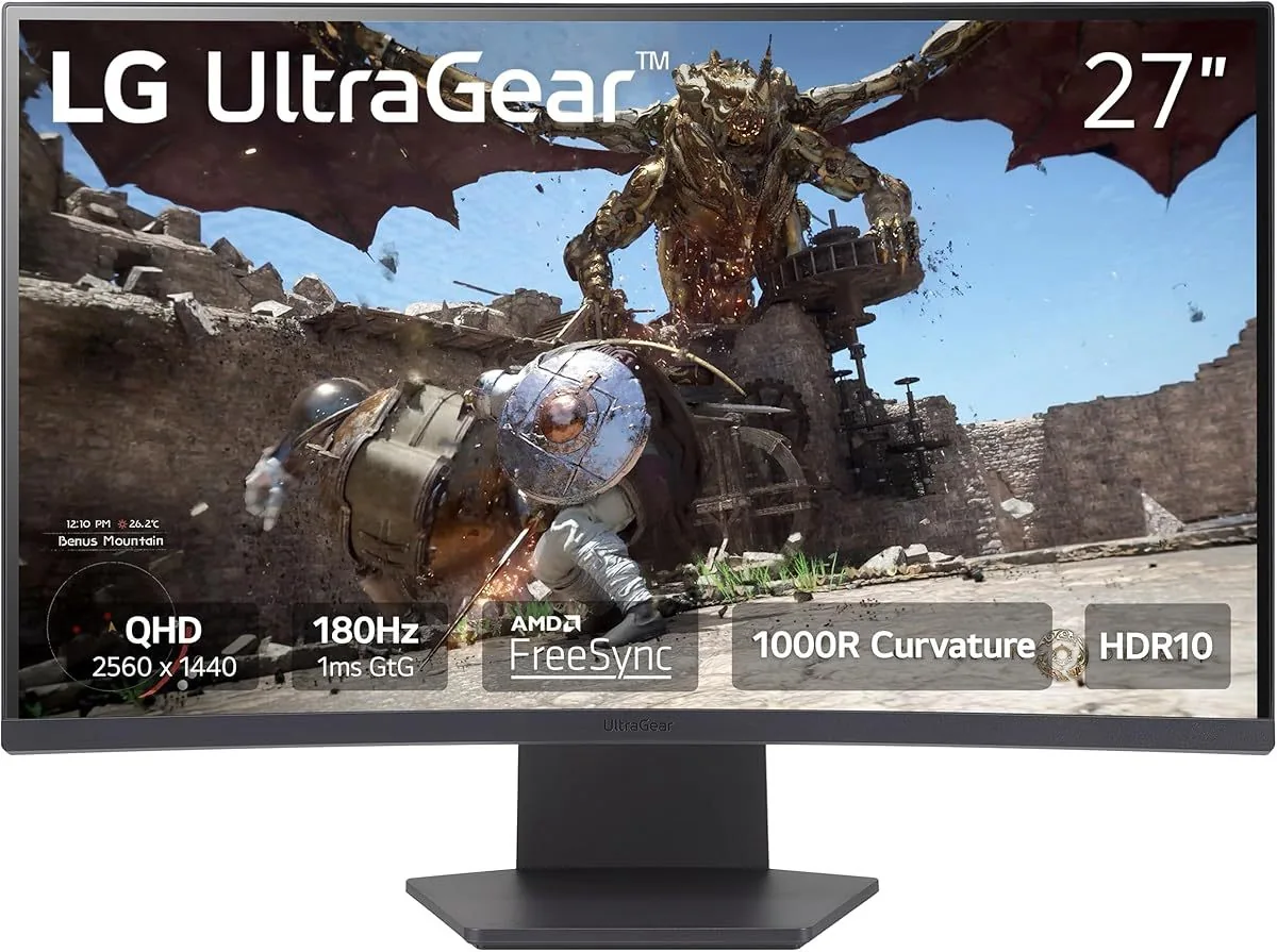 LG 27" Curved Monitor (U4) monitor photograph
