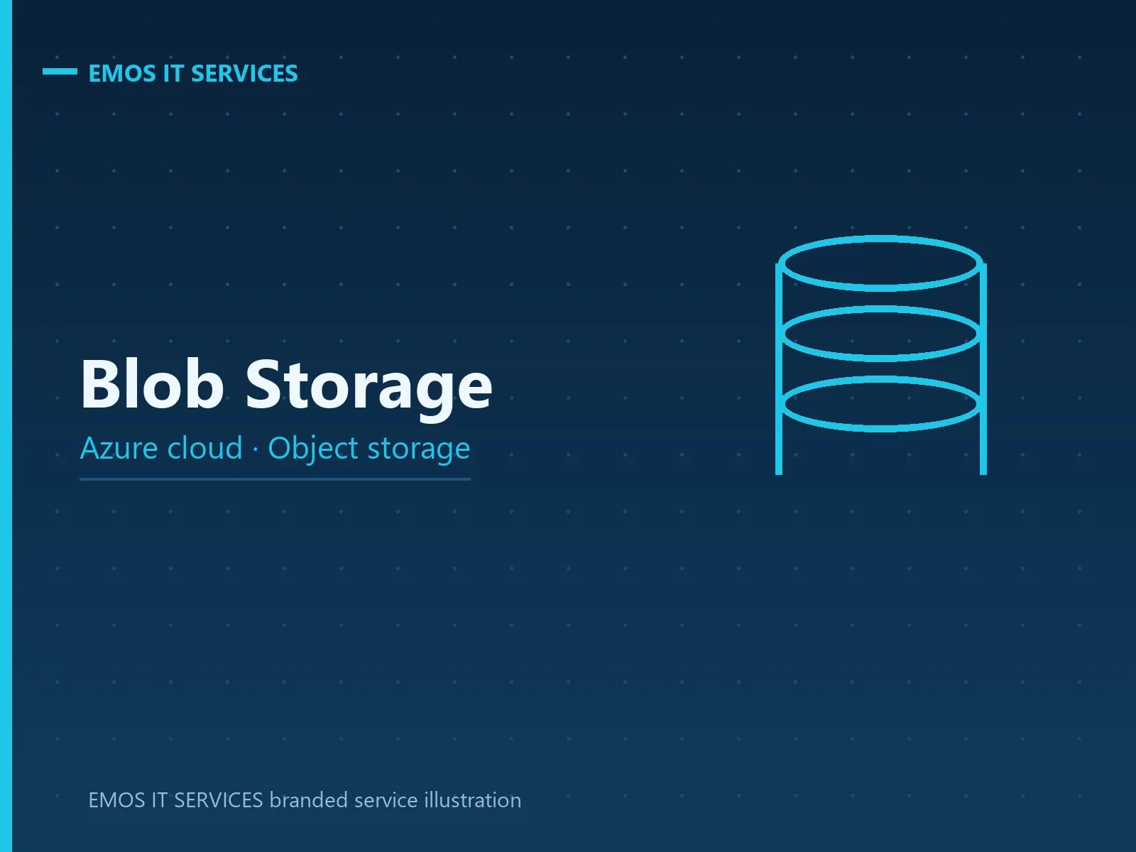 EMOS IT SERVICES branded service illustration for Azure Blob Storage