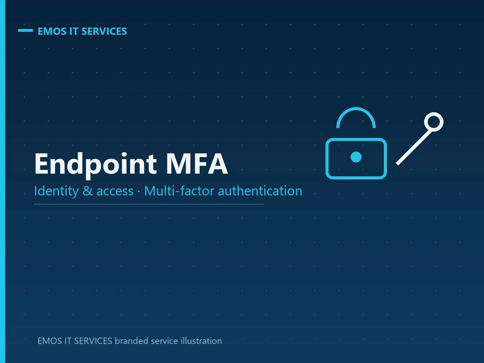 EMOS IT SERVICES branded service illustration for endpoint multi-factor authentication