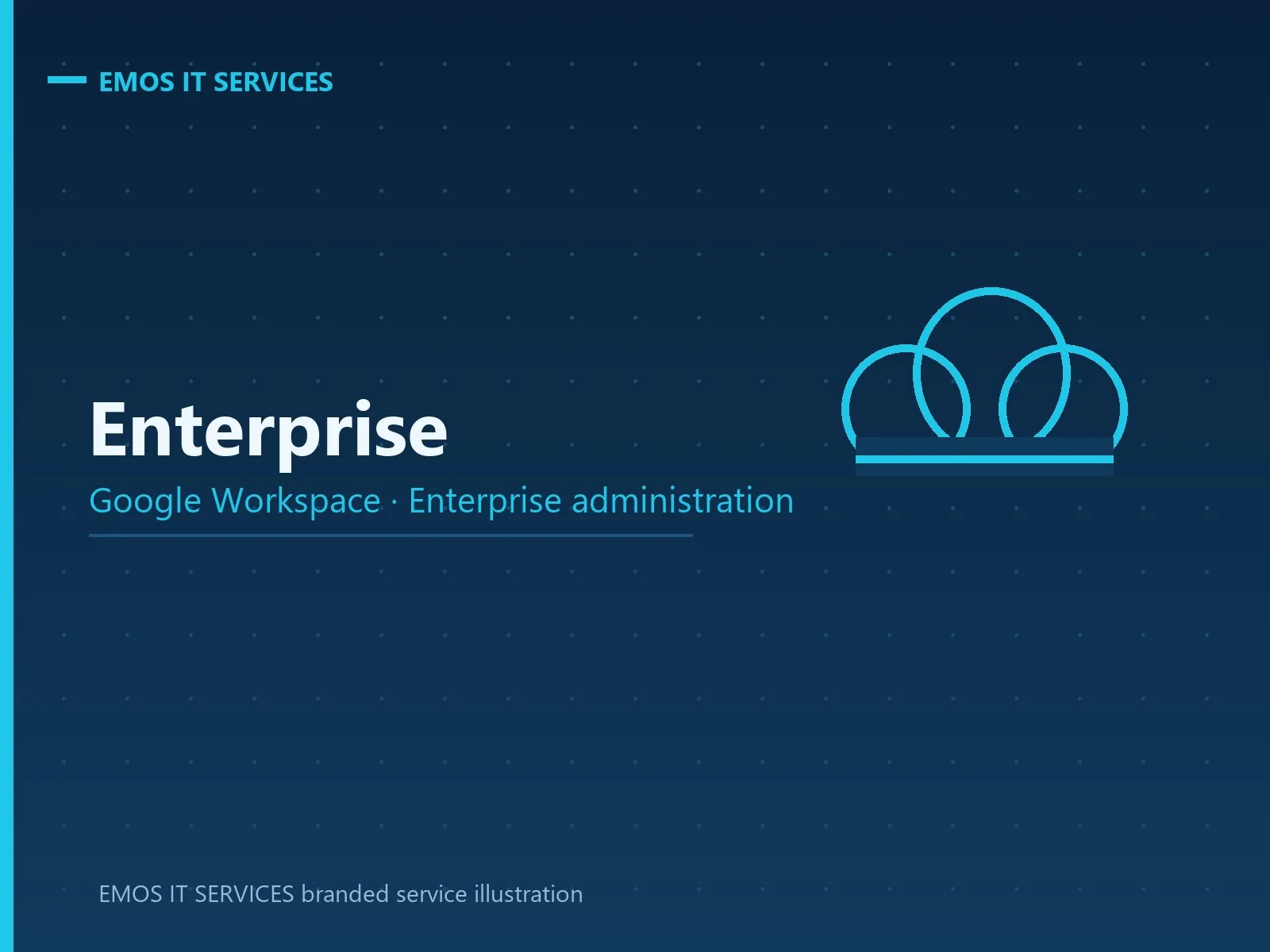 EMOS IT SERVICES branded service illustration for Google Workspace Enterprise