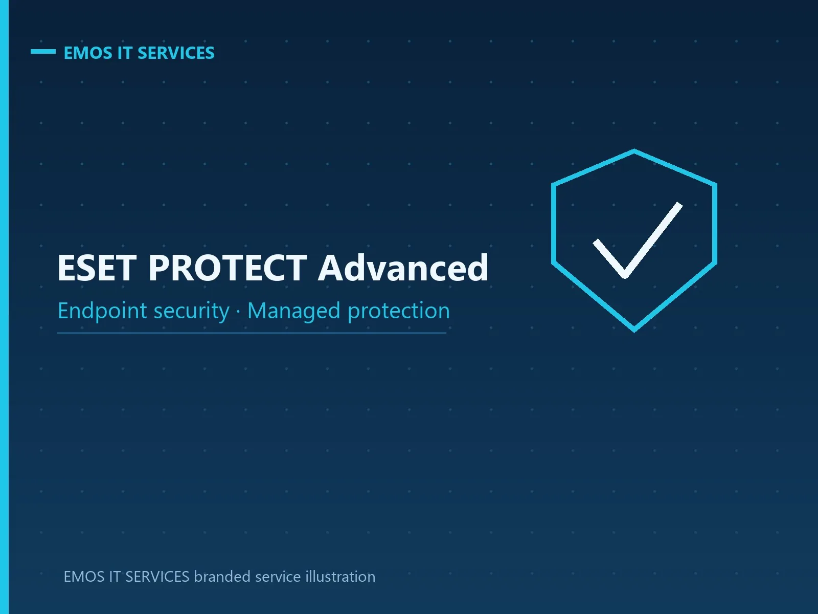 EMOS IT SERVICES branded service illustration for ESET PROTECT Advanced endpoint security
