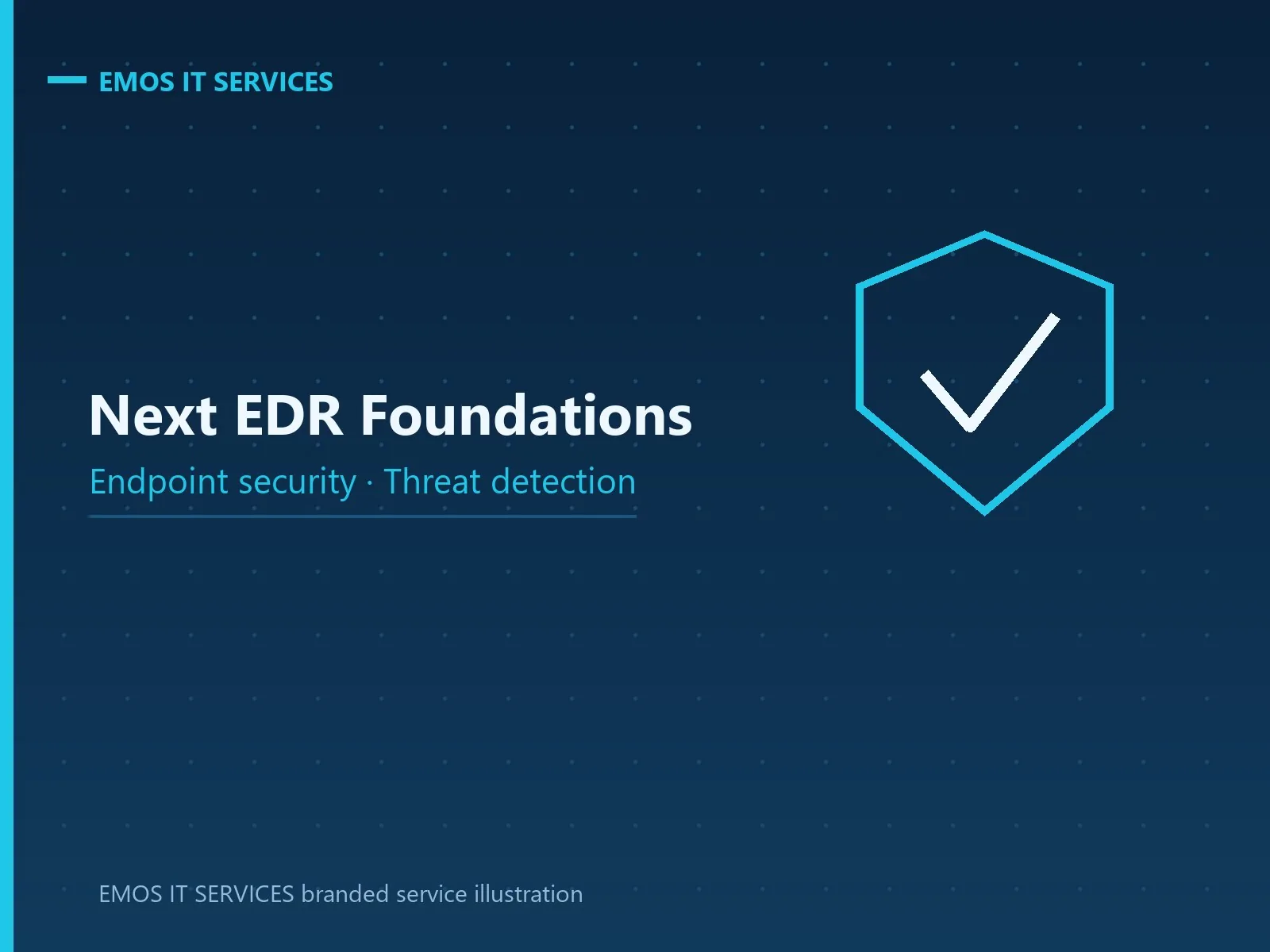 EMOS IT SERVICES branded service illustration for Next EDR Foundations endpoint security