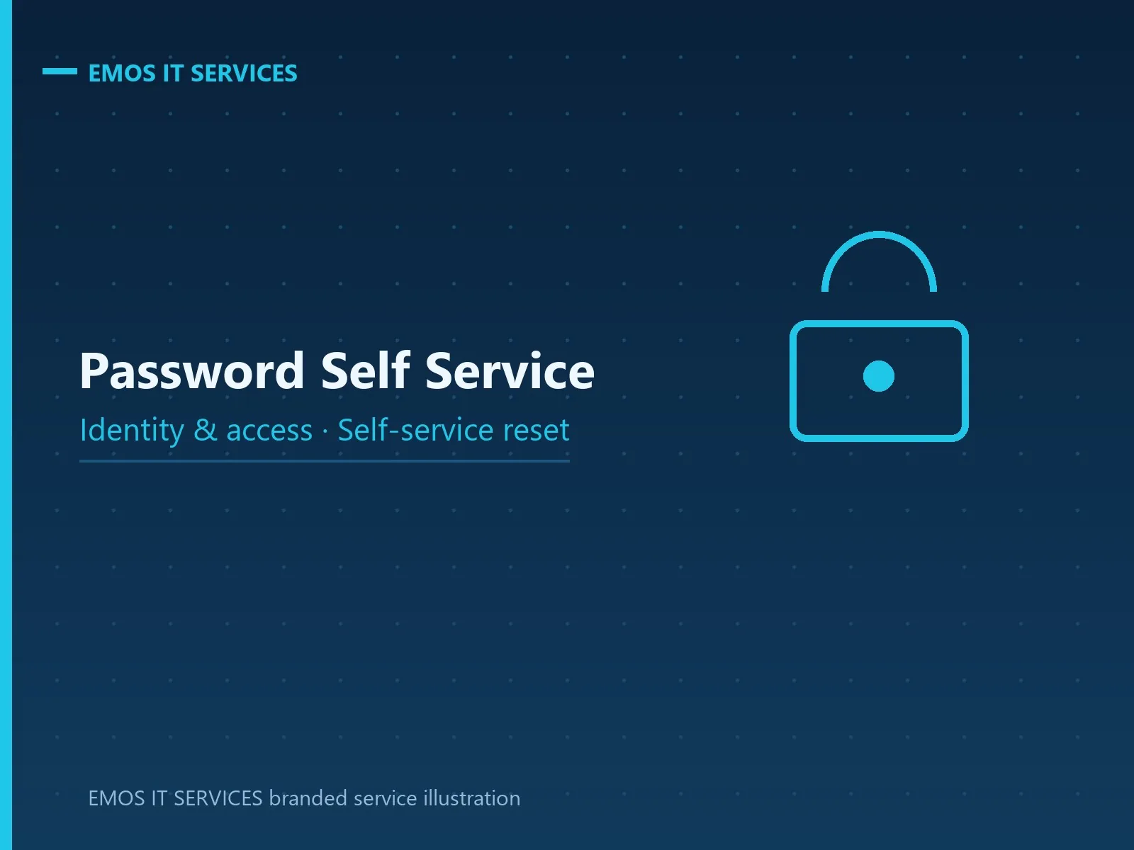 EMOS IT SERVICES branded service illustration for password self-service