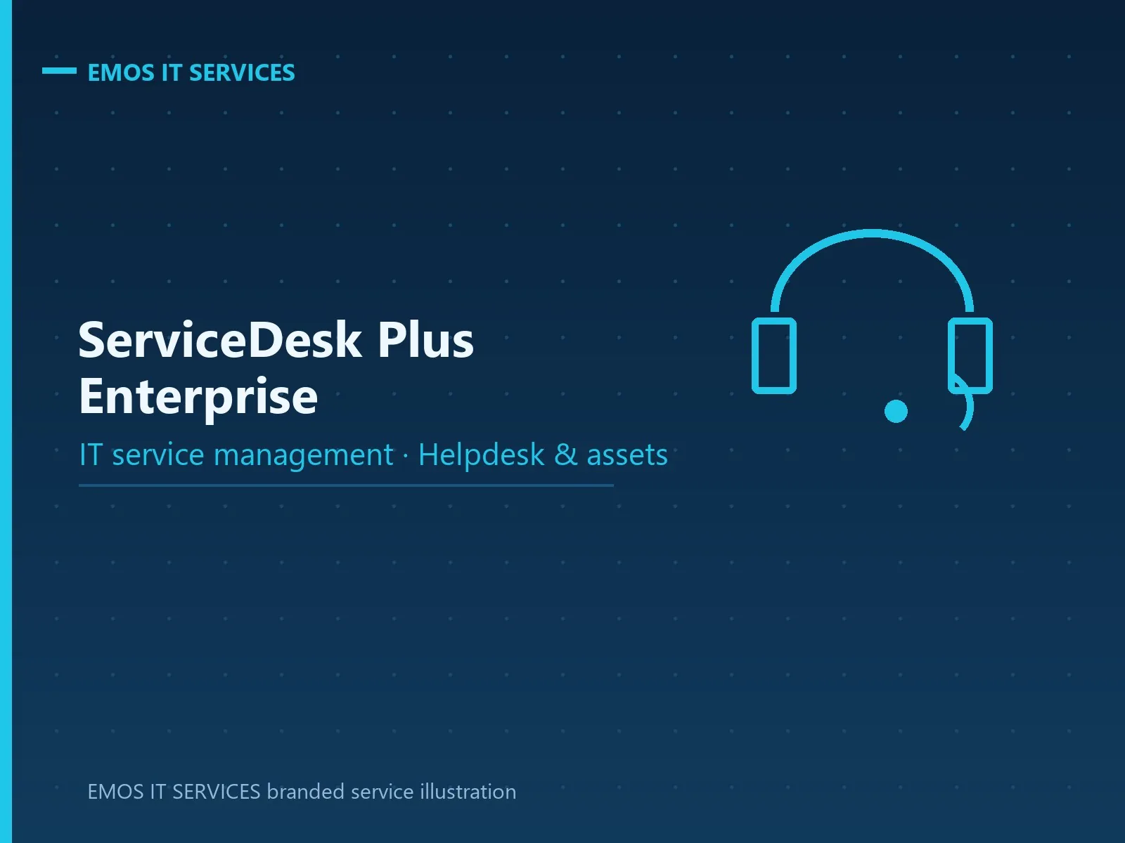 EMOS IT SERVICES branded service illustration for IT service desk