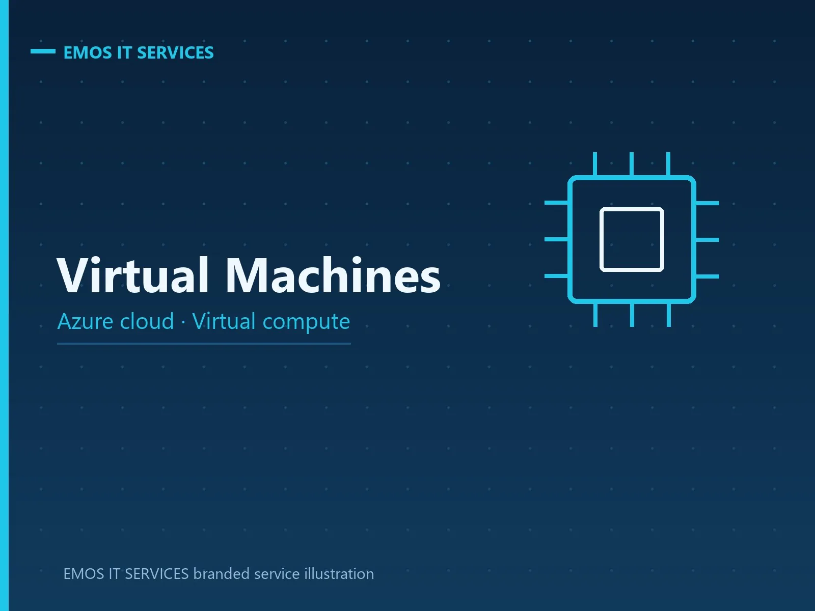 EMOS IT SERVICES branded service illustration for Azure Virtual Machines
